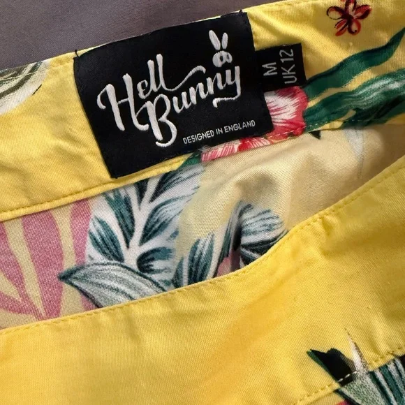 Hell Bunny Kalani Tropical Retro Skirt - Picture 3 of 3